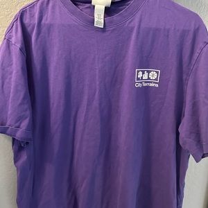 purple men's shirt